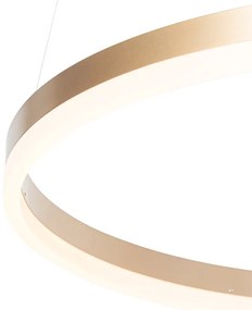 Design hanglamp goud 60 cm incl. LED 3-staps dimbaar - Anello Design rond Binnenverlichting Lamp