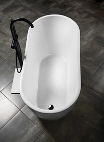 Aqualine Tisa vrijstaand bad wit acryl 170x80cm