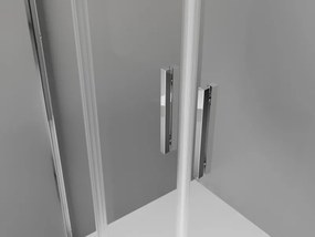 Mexen Exo-S Duo asymmetrische halfronde schuifdouchecabine 100 x 80 cm, transparant, chroom - 8132-100-080-01-00