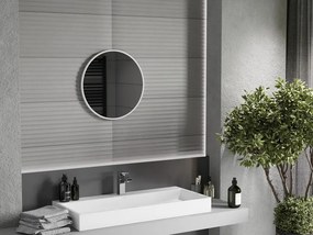 Mexen Loft ronde badkamerspiegel 50 cm, witte lijst - 9850-050-050-000-20