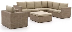 Hoek loungeset Intenso  | 7 personen | Loungeset Beige | Hoekbank Wicker (vlechtwerk) | 305x230cm | Kees Smit Tuinmeubelen