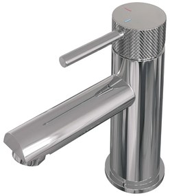 Brauer Chrome Carving wastafelkraan met lange, ronde handgreep en ColdStart chroom