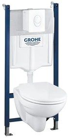 GROHE Solido Bau toiletset - inbouwreservoir - softclose zitting - bedieningsplaat wit - glans Wit 39117000