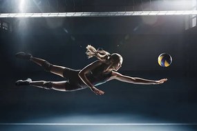 Foto Volleyball player jumping to the ball, Stanislaw Pytel