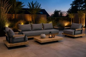 Stoel en Bank Loungeset 5 personen Teak Old teak greywash  Santika Furniture Santika