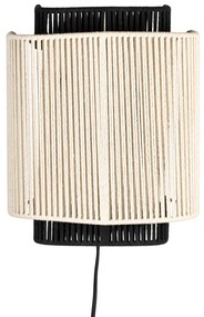 Dutchbone Elon Retro Wandlamp Zwart Wit