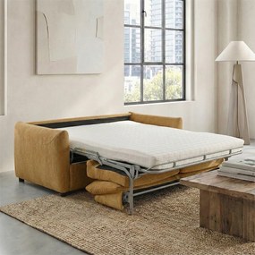 Slaapbank Met Matras Tweepersoons Honinggeel