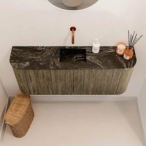 Mondiaz Joya DLux 105cm toiletmeubel ronding links/rechts dusk met wastafel faye midden zonder kraangat lava