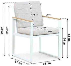 Tuinstoel Aluminium Wit Lifestyle Garden Furniture Faro