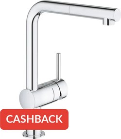 Grohe Minta keukenkraan met uittrekbare handdouche chroom