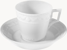Handgemaakt porseleinen koffiekopje Kurland met schoteltje