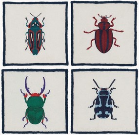 Katoenen onderzetters Bugging You, 4-delig