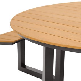 Lesli Living  Picknicktafel - Arezzo - Aluminium - Rond - Lesli Living