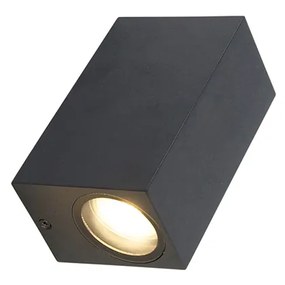 Set van 4 smart wandlampen zwart IP44 incl. 8 Wifi GU10 - Baleno