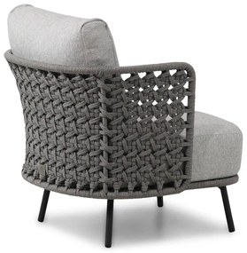 Loungestoel Aluminium/wicker Grijs-antraciet 4 Seasons Palacio