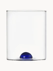 Handgemaakte waterglazen Dot, 2 stuks