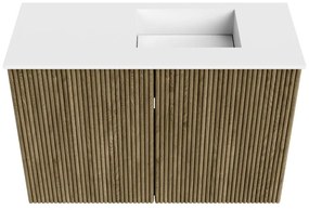 Mondiaz Joya 60cm toiletmeubel dusk met wastafel faye rechts 1 kraangat talc