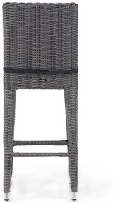 Garden Collections York Barchair Off Black Wicker Zwart