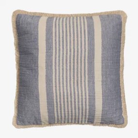 Vierkant Katoenen Kussen (45x45 Cm) Korjen Lavendelblauw - Sklum