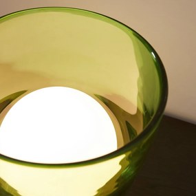 Lamp in acryl en gekleurd glas, Copala