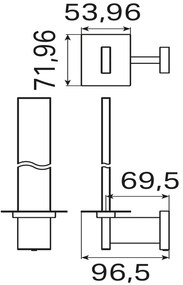 Haceka Edge reserve rolhouder grafiet