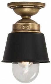Kostas Brass Plafondlamp Zwart/Brons
