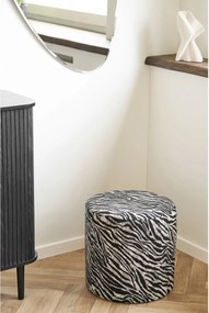 Kimberley Poef Jacquard - Black/White