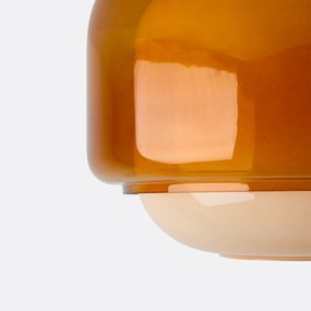 Gekleurde glazen plafondlamp, diameter 30,5 cm, Kinoko