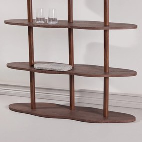 Hoge Golvende Openkast Bruin - 105x30x140cm.