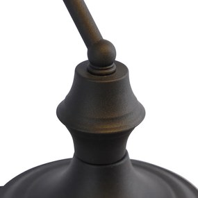 Klassieke notarislamp zwart met opaal glas - Banker