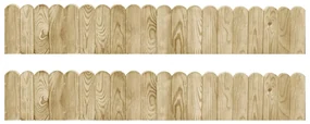 vidaXL Gazonranden 2 st 120 cm geïmpregneerd grenenhout