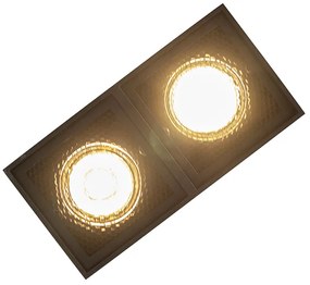 Design spot zwart 2-lichts - Qubo Honey