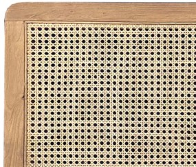 Bed Hoofdeinde Teak En Rotan