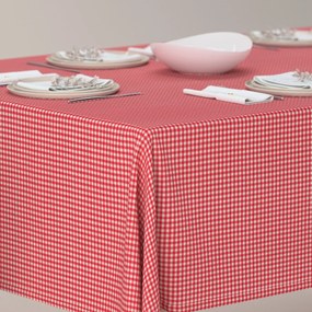 Dekoria Rechthoekig tafelkleed, rood-ecru , 130 x 130 cm