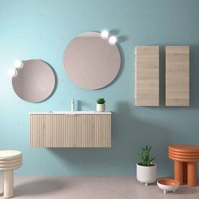 Muebles Raya onderkast ribbelfront 100cm met 1 softclose lade naturel eiken