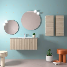 Muebles Raya onderkast ribbelfront 100cm met 1 softclose lade naturel eiken