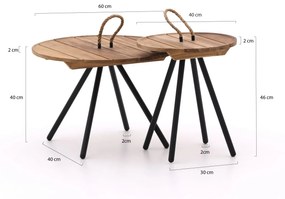 Apple Bee Elle lounge koffietafels Ø60 (h:40cm)/Ø40 (h:45cm)