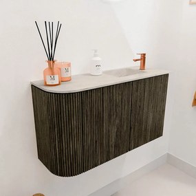Mondiaz Joya DLux 70cm toiletmeubel ronding links shadow met wastafel faye rechts 1 kraangat ostra