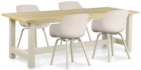 Tuinset 4 personen 200 cm Kunststof Taupe Lifestyle Garden Furniture Salina/San
