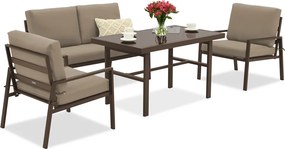 Vigo Apetito 4 bruin Garden Point tuinmeubelset