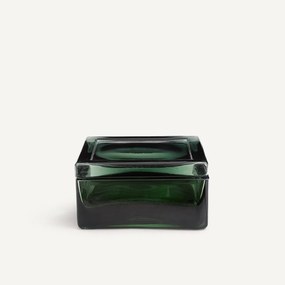 Handgeblazen glazen doos, hoogte 8 cm, OROA