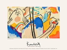 Kunstdruk The Blue Rider (Vintage Cat Abstract) - Wassily Kandinsky, (40 x 30 cm)