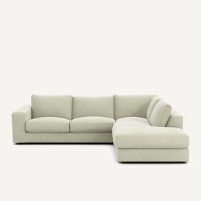 Hoekbank in stonewashed fluweel, SKANDER