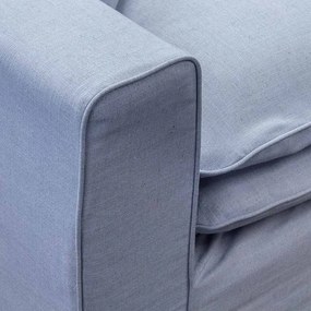 3,5 zitsbank Lösa - stof Siena Baby blauw 611