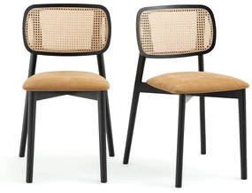 Set van 2 stoelen in beukenhout en vlechtwerk, Rivio