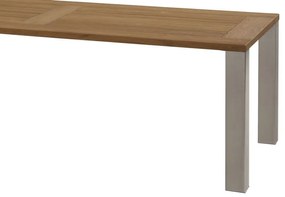 4 Seasons Outdoor | Union teak tafel met rvs poten  Tuintafel    antraciet weerbestendig