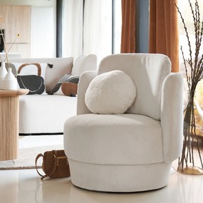 Rotatieve fauteuil in geribd fluweel, Baltimore