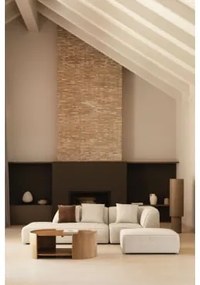 2-delige Modulaire Hoekbank Met Linker Divan En Gestoffeerde Poef Cardea Bouclé Crèmebeige - Sklum