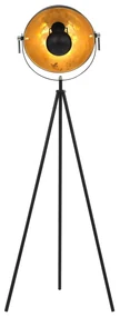 vidaXL Lamp staand E27 31 cm zwart en goud