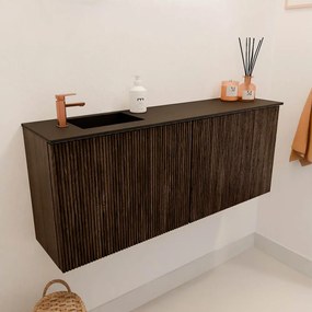 Mondiaz Joya 100cm toiletmeubel walnut met wastafel faye links 1 kraangat urban
